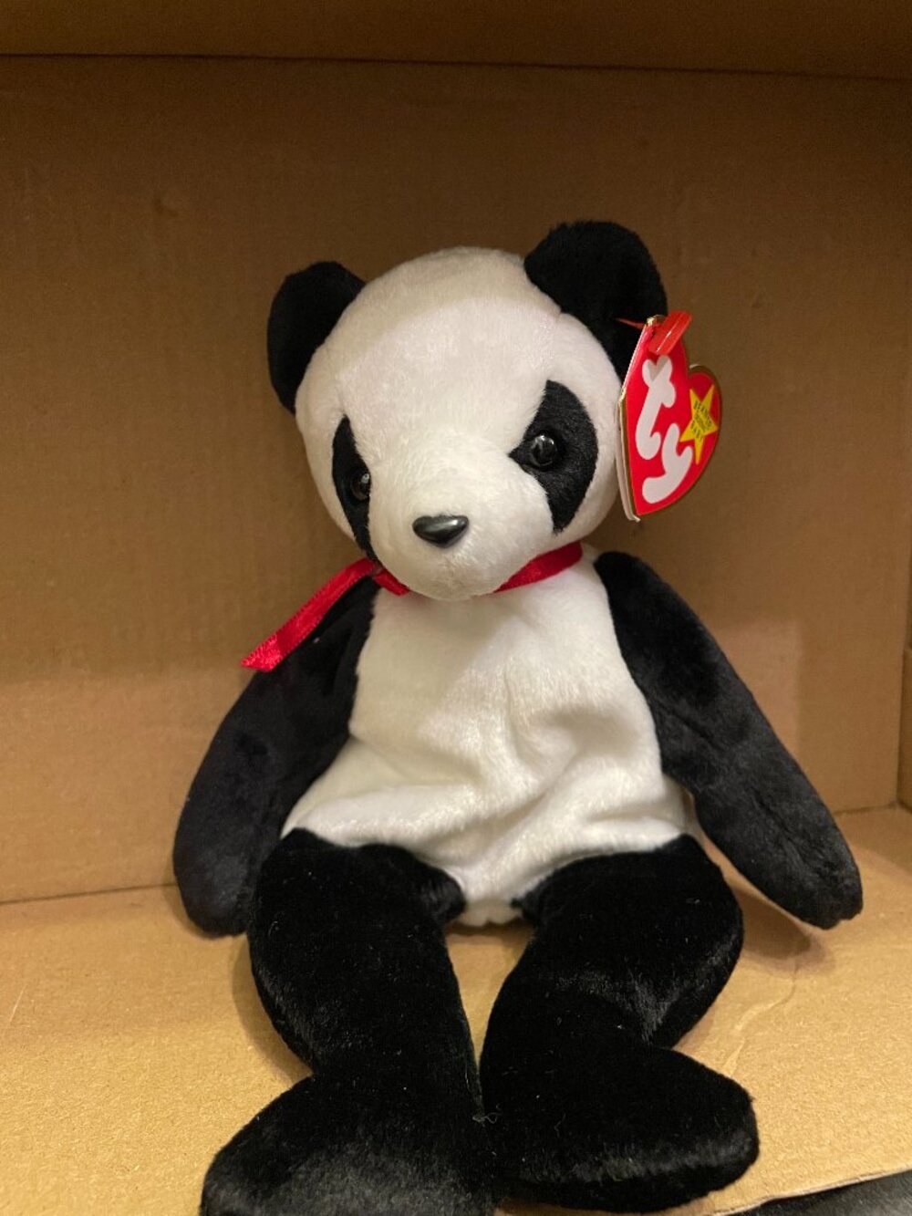 Fortune the Panda, a retired Ty Beanie Baby-NWT